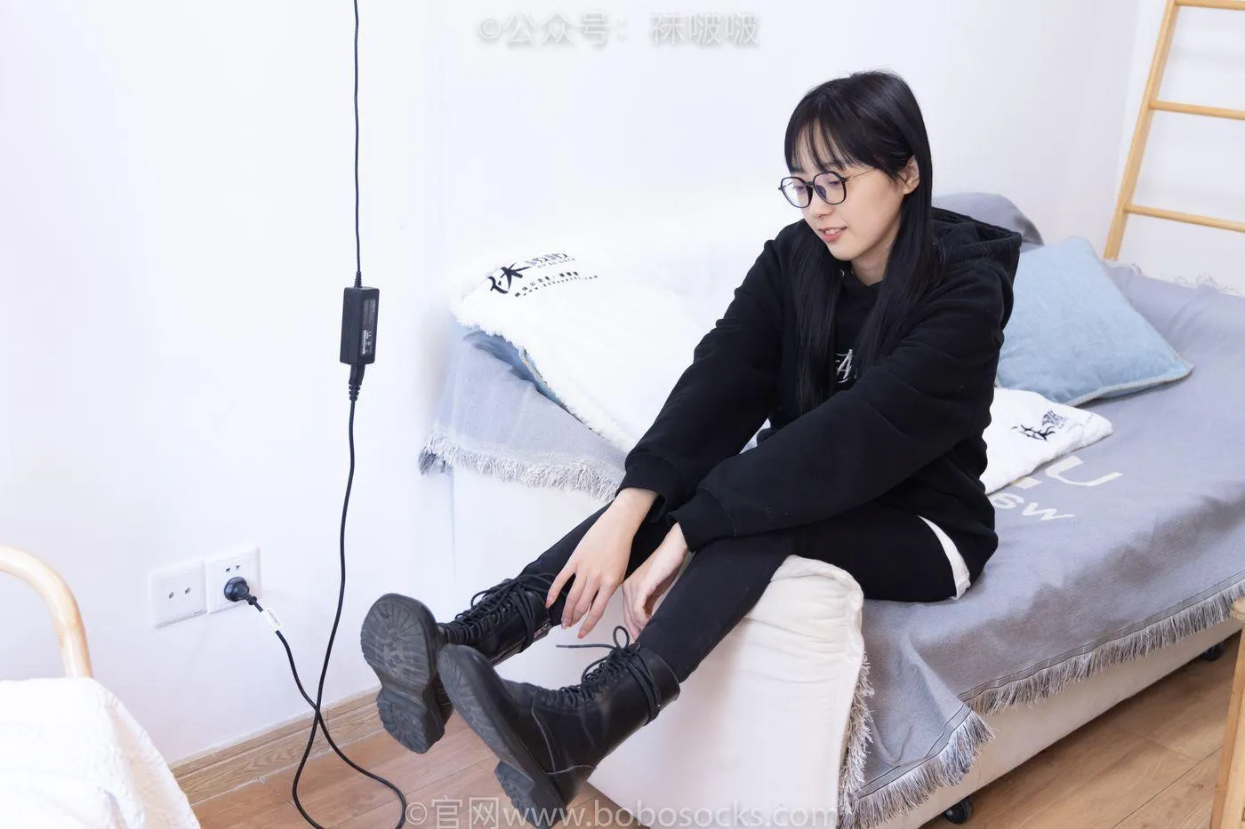 [BoBoSocks袜啵啵]NO.061 稚予-短靴、白棉袜、裸足 [145P]插图9